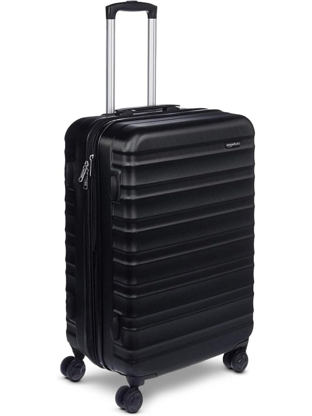 Expandable 26" Hardside Checked Luggage, Scratch-Resistant, 4 Wheels, Black